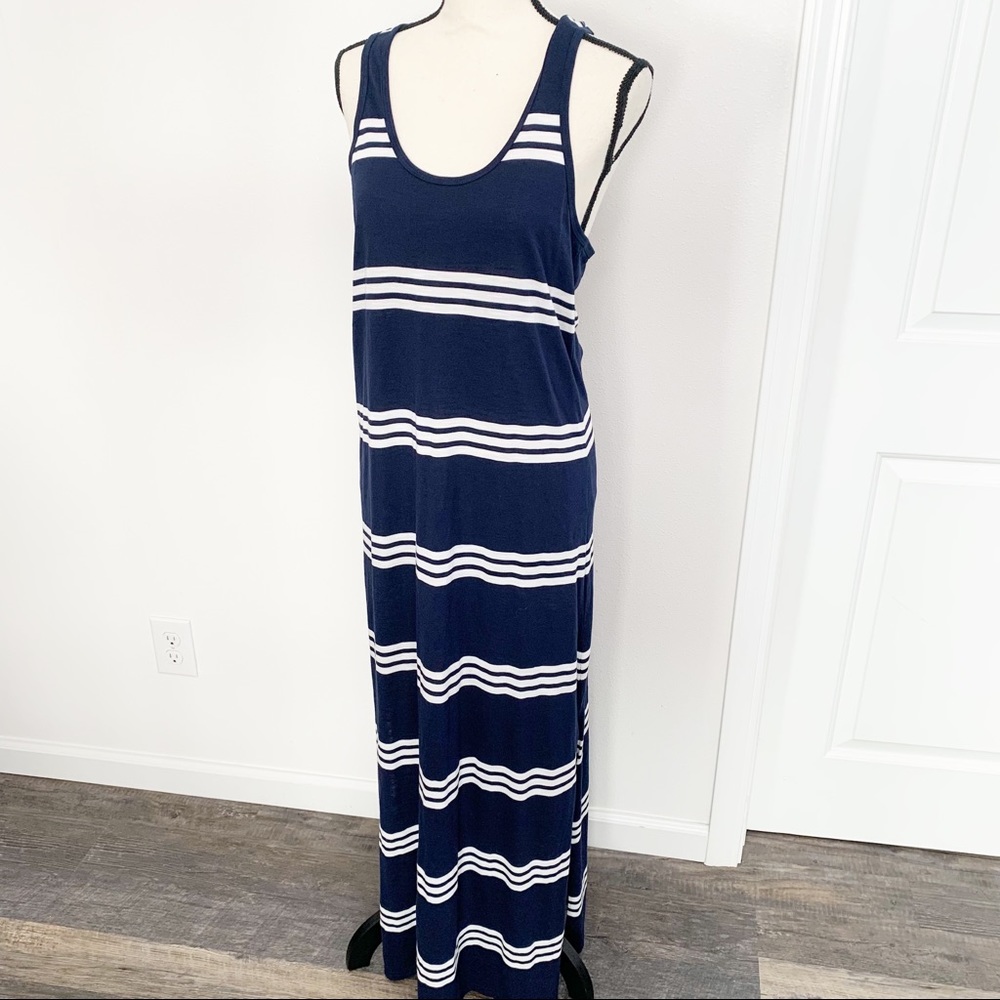 Gap maxi dress racerback stripes medium
